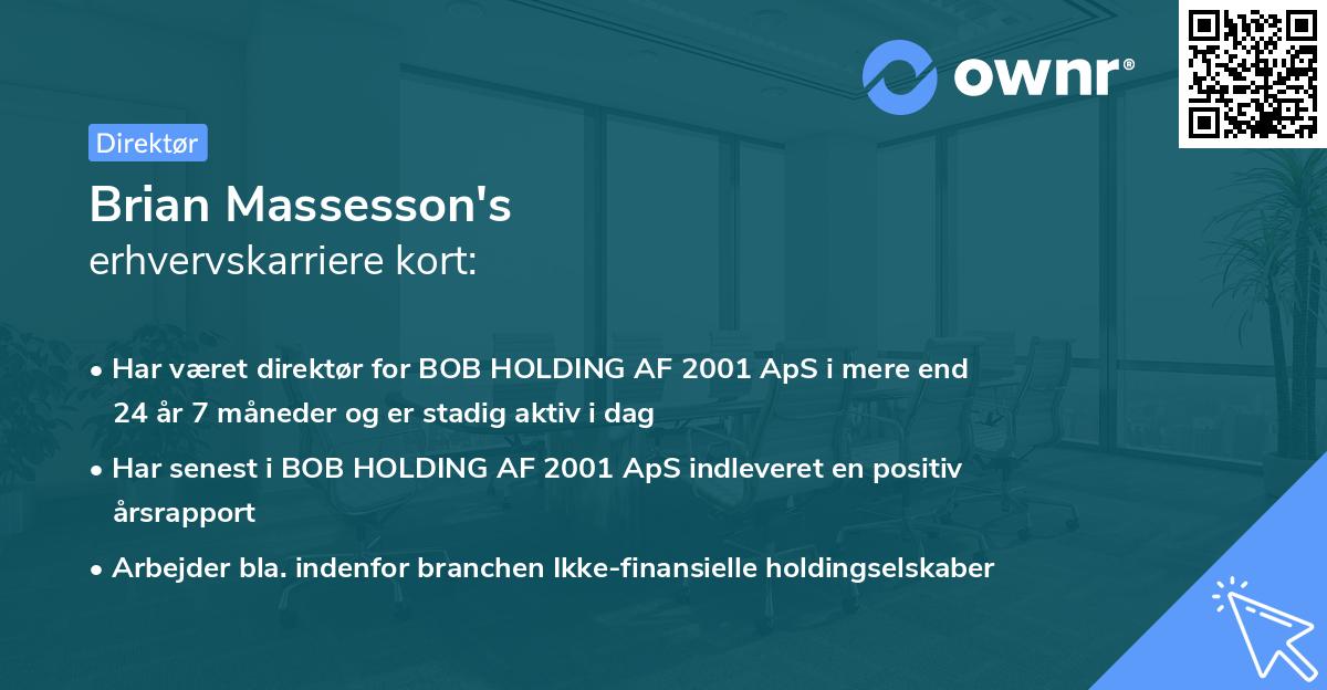 Brian Massesson's erhvervskarriere kort