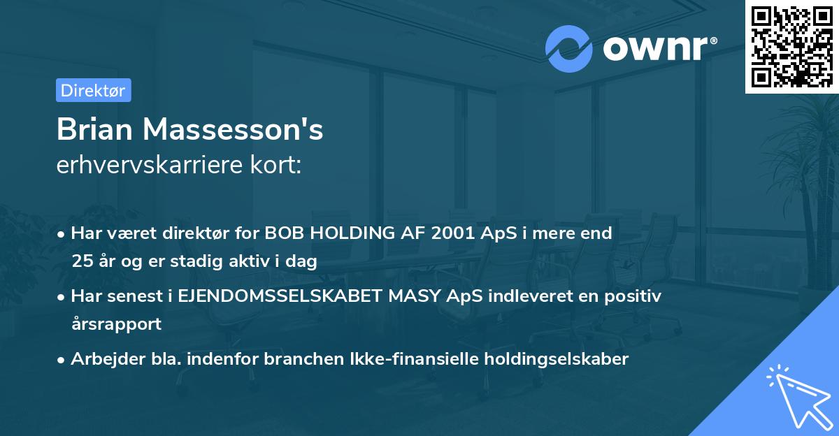 Brian Massesson's erhvervskarriere kort