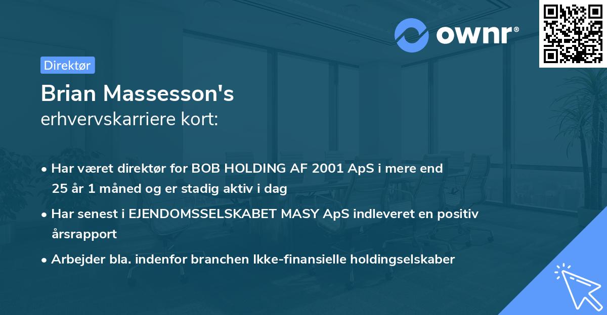 Brian Massesson's erhvervskarriere kort