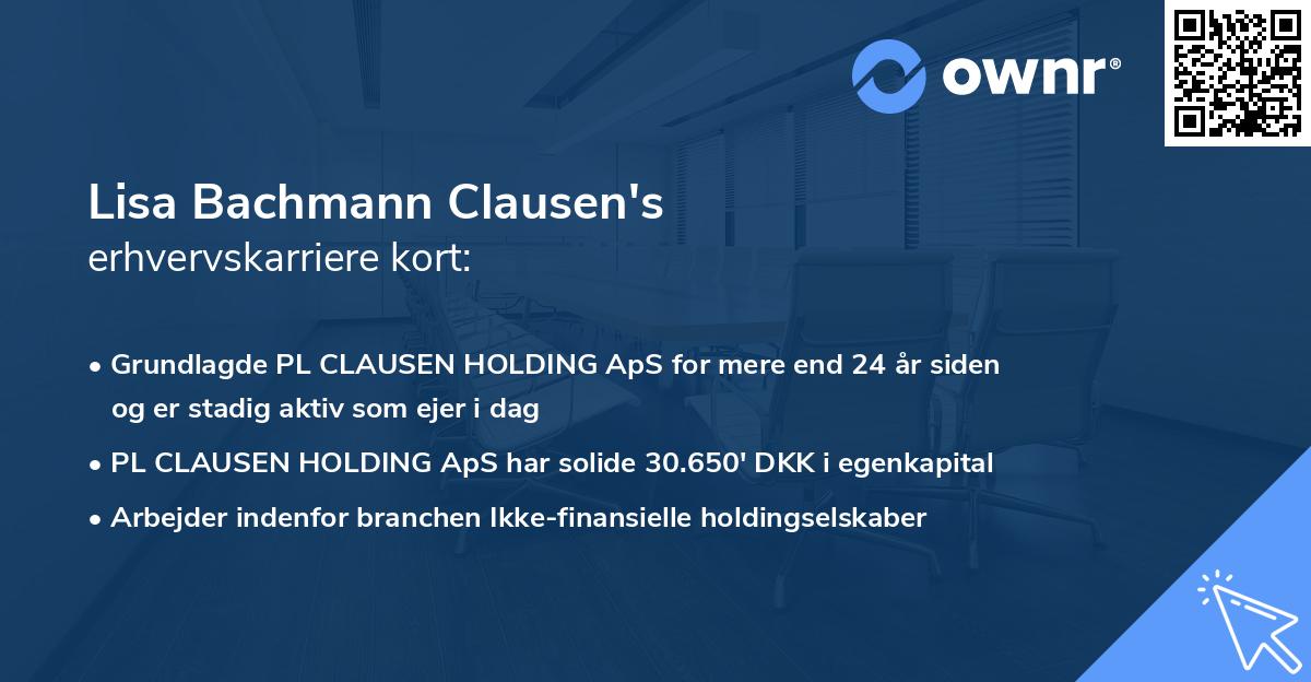 Lisa Bachmann Clausen's erhvervskarriere kort