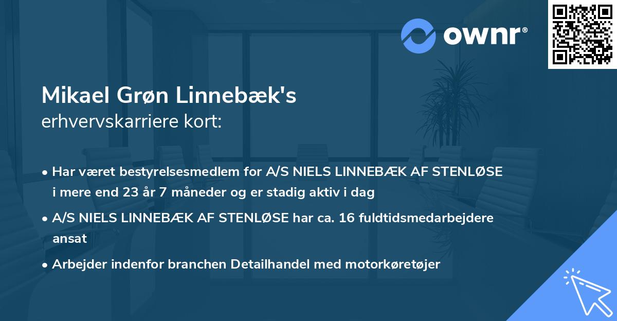 Mikael Grøn Linnebæk's erhvervskarriere kort