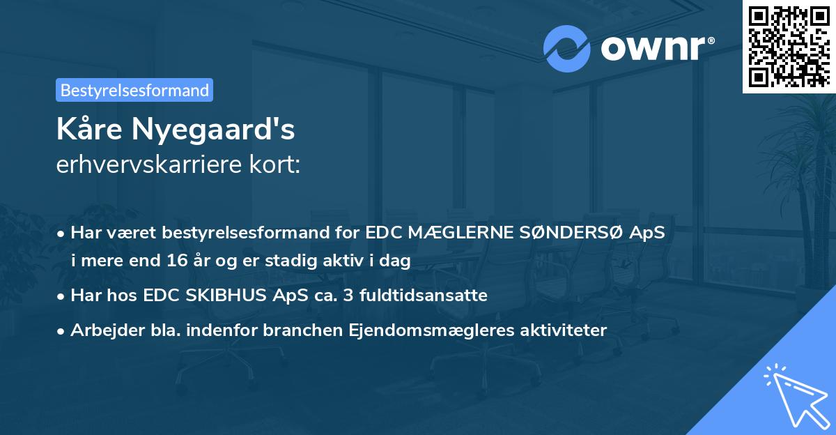 Kåre Nyegaard's erhvervskarriere kort