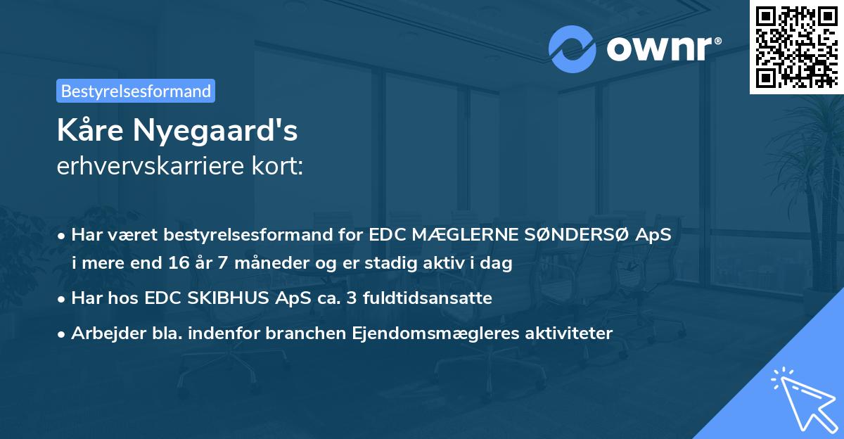 Kåre Nyegaard's erhvervskarriere kort