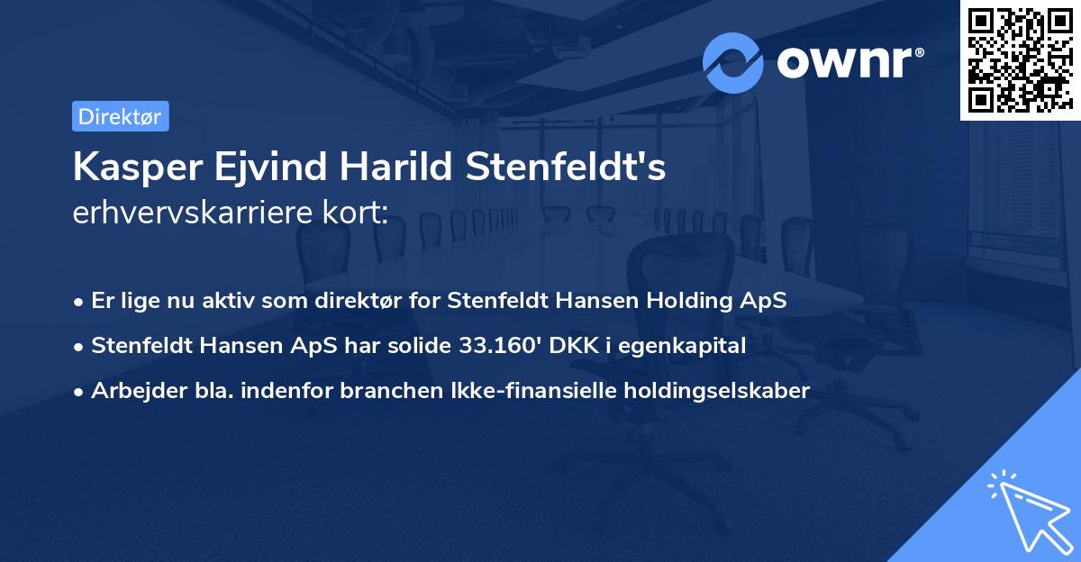 Kasper Ejvind Harild Stenfeldt's erhvervskarriere kort
