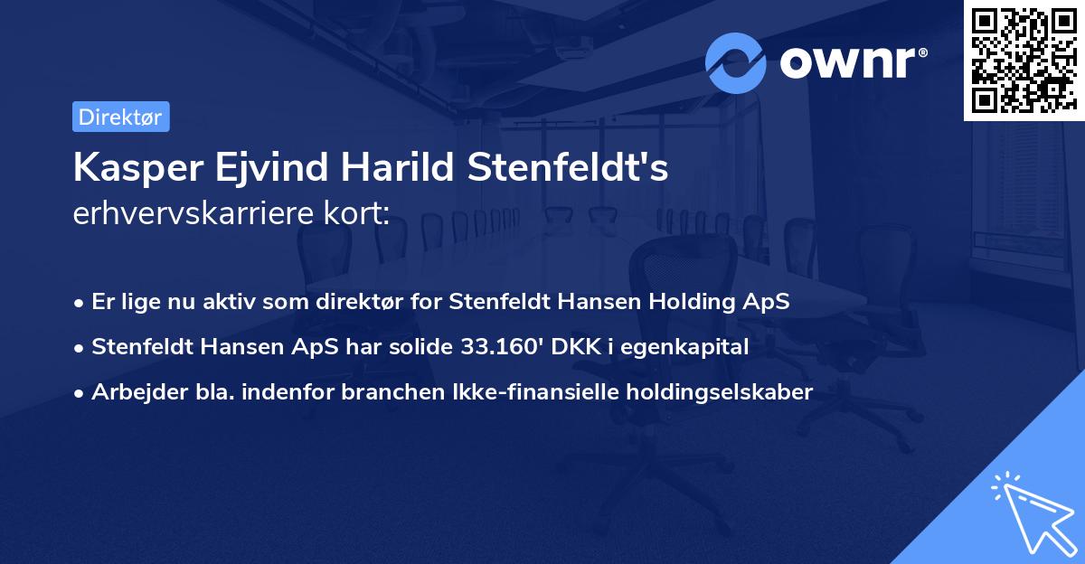Kasper Ejvind Harild Stenfeldt's erhvervskarriere kort