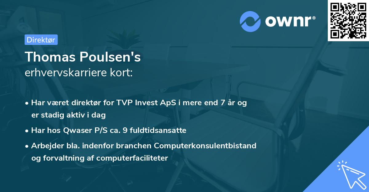 Thomas Poulsen's erhvervskarriere kort