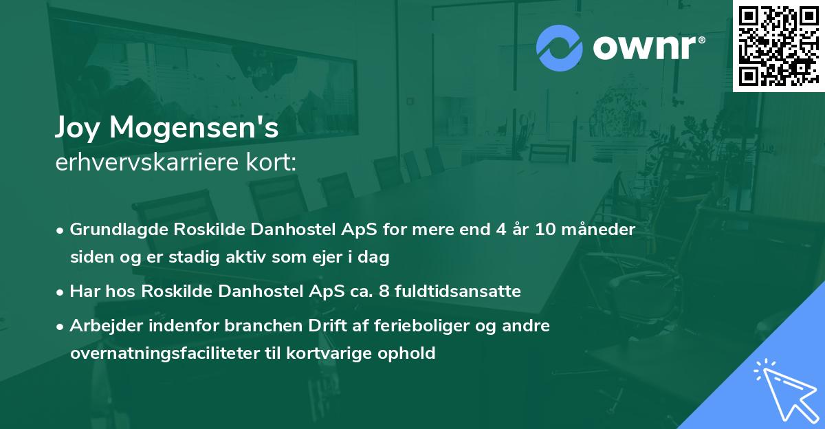 Joy Mogensen's erhvervskarriere kort