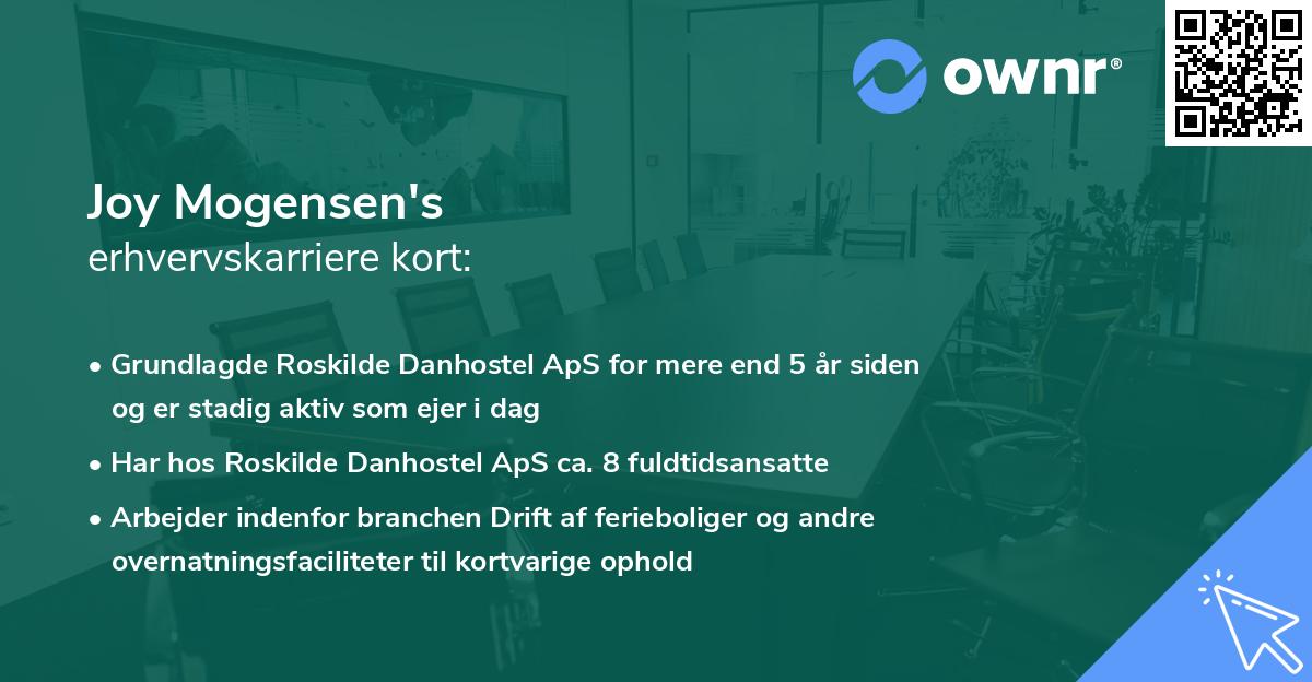 Joy Mogensen's erhvervskarriere kort