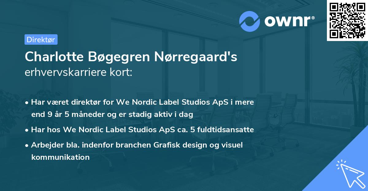 Charlotte Bøgegren Nørregaard's erhvervskarriere kort