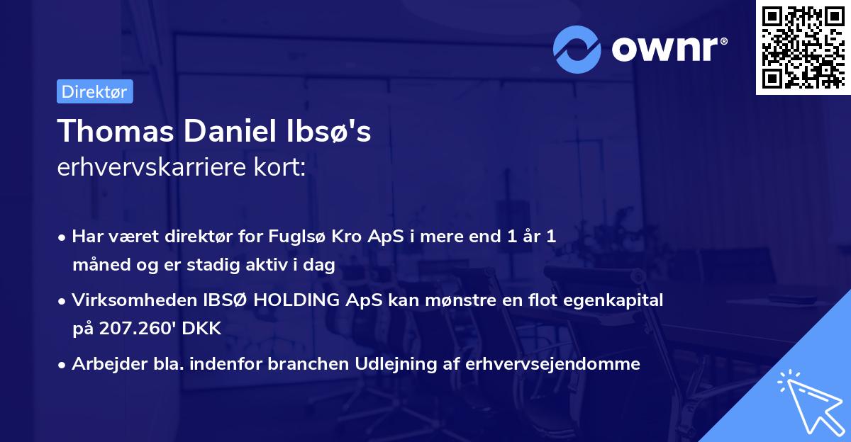 Thomas Daniel Ibsø's erhvervskarriere kort