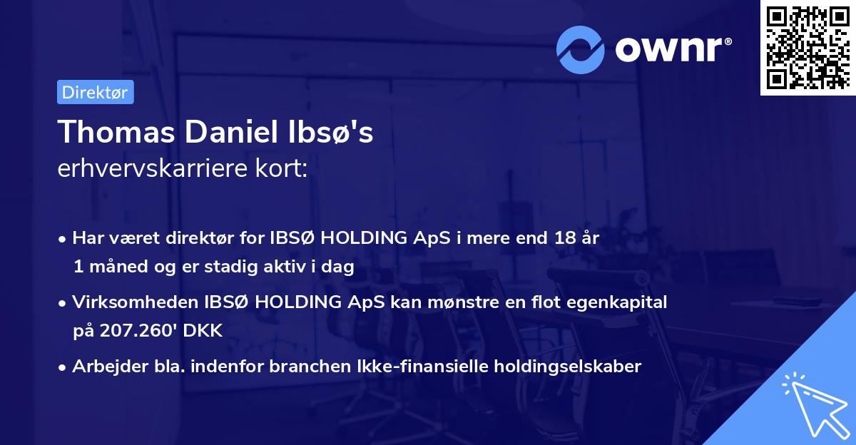 Thomas Daniel Ibsø's erhvervskarriere kort
