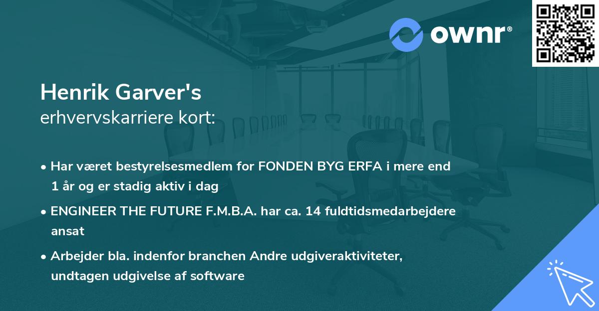 Henrik Garver's erhvervskarriere kort