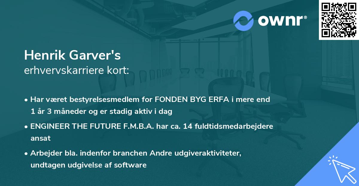 Henrik Garver's erhvervskarriere kort