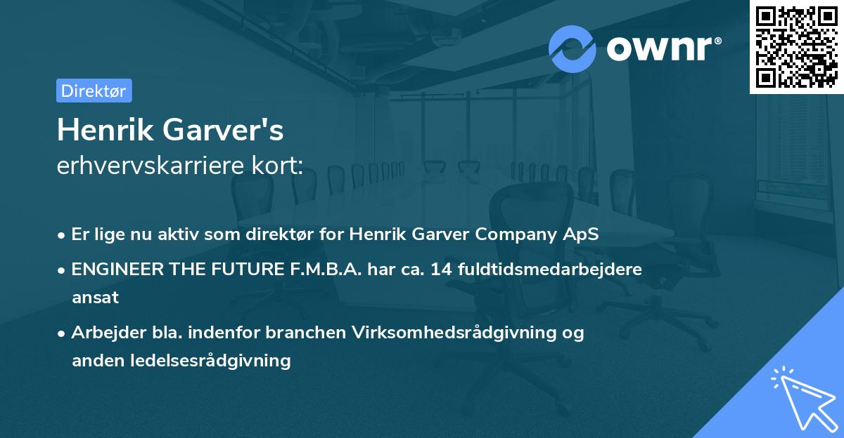 Henrik Garver's erhvervskarriere kort