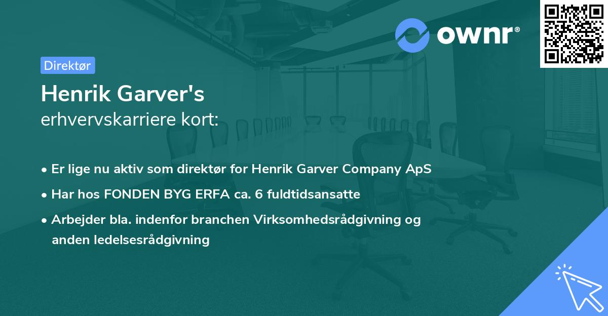 Henrik Garver's erhvervskarriere kort