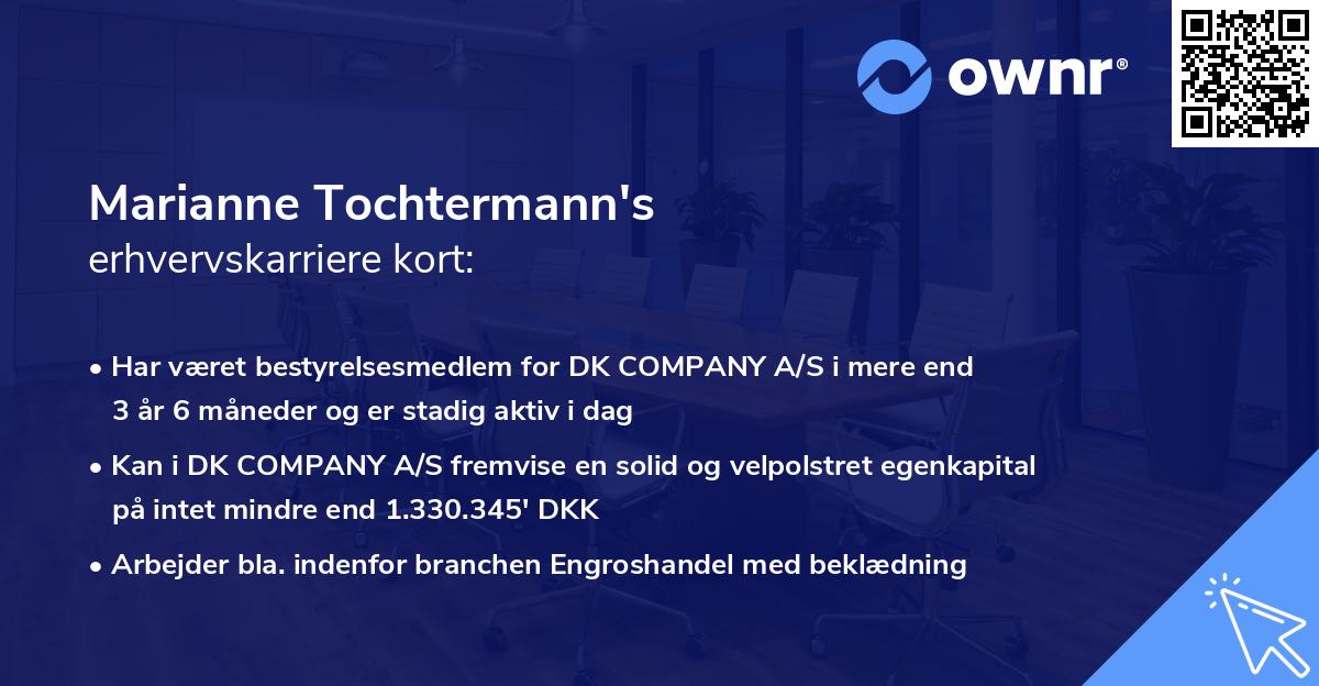 Marianne Tochtermann's erhvervskarriere kort