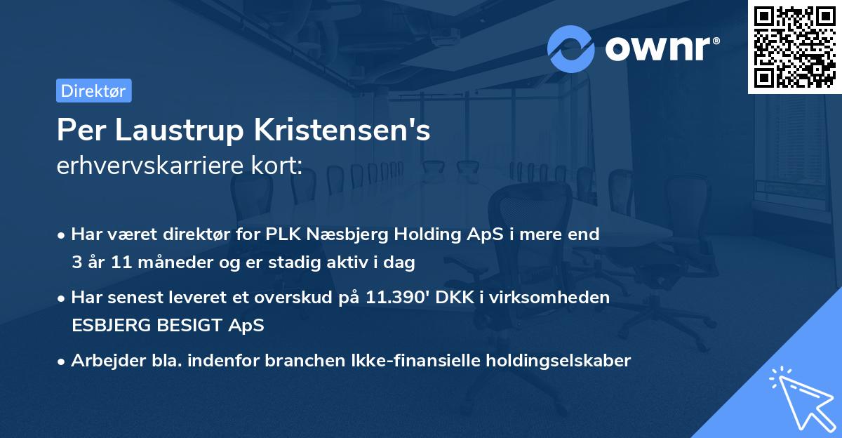 Per Laustrup Kristensen's erhvervskarriere kort