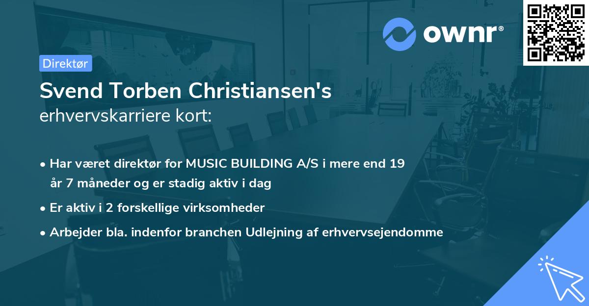 Svend Torben Christiansen's erhvervskarriere kort