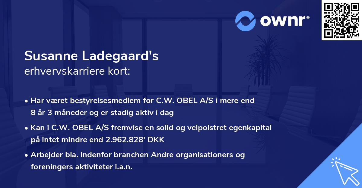 Susanne Ladegaard's erhvervskarriere kort