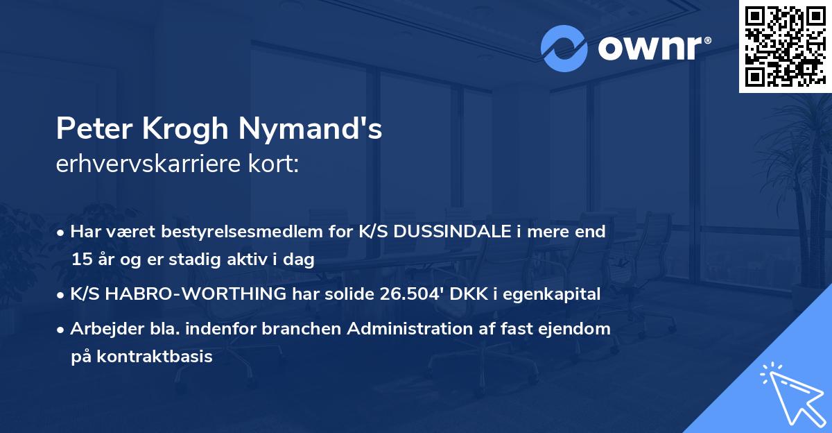 Peter Krogh Nymand's erhvervskarriere kort