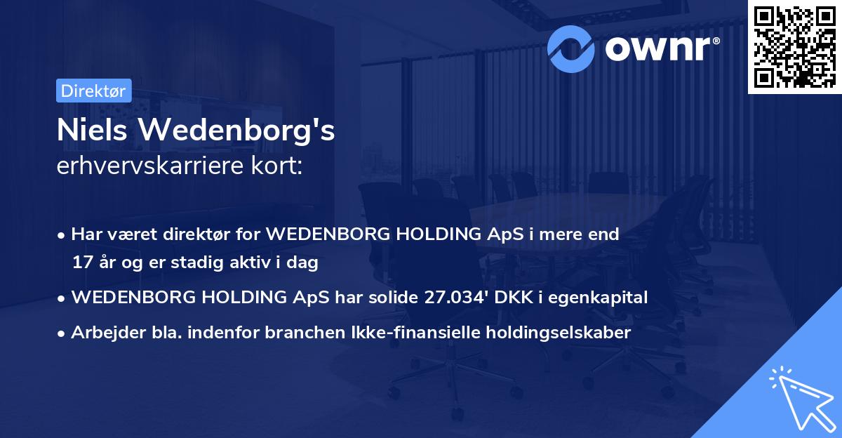 Niels Wedenborg's erhvervskarriere kort