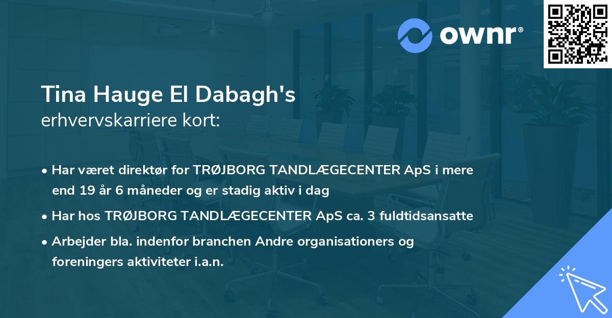 Tina Hauge El Dabagh's erhvervskarriere kort