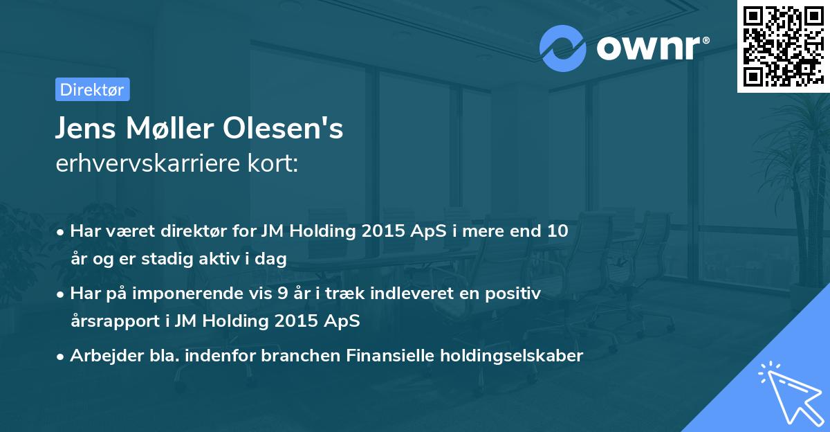 Jens Møller Olesen's erhvervskarriere kort
