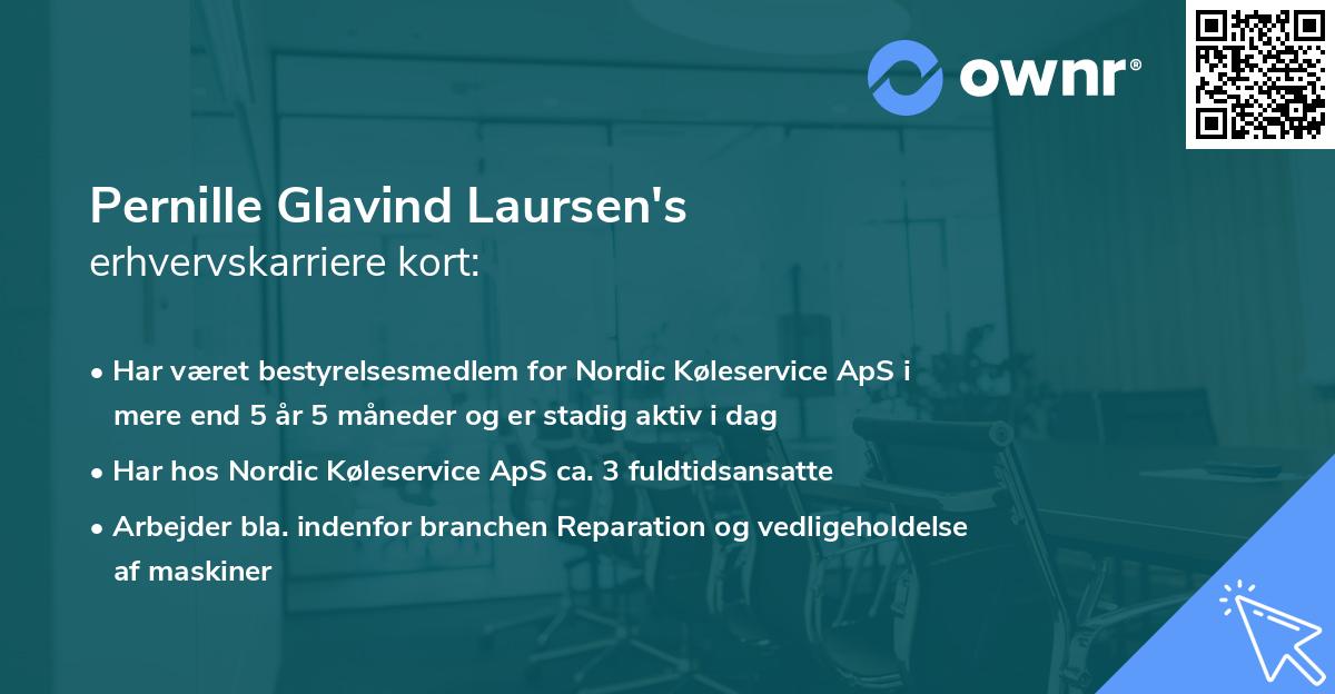 Pernille Glavind Laursen's erhvervskarriere kort