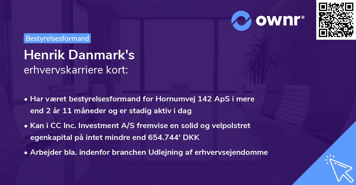 Henrik Danmark's erhvervskarriere kort