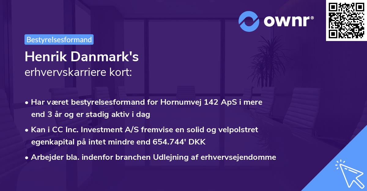 Henrik Danmark's erhvervskarriere kort