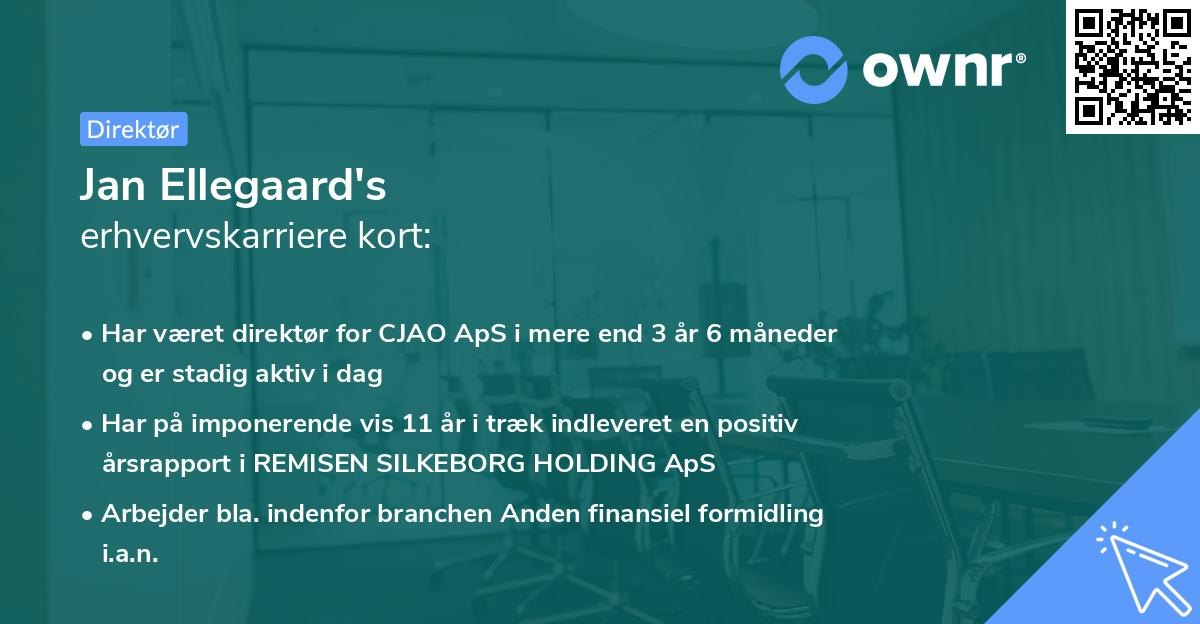 Jan Ellegaard's erhvervskarriere kort