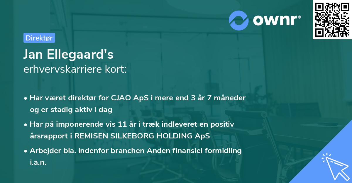 Jan Ellegaard's erhvervskarriere kort