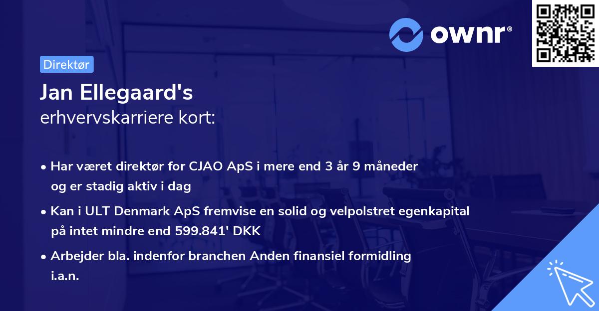 Jan Ellegaard's erhvervskarriere kort