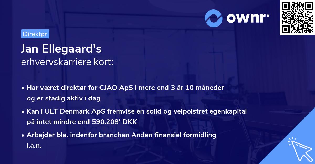 Jan Ellegaard's erhvervskarriere kort
