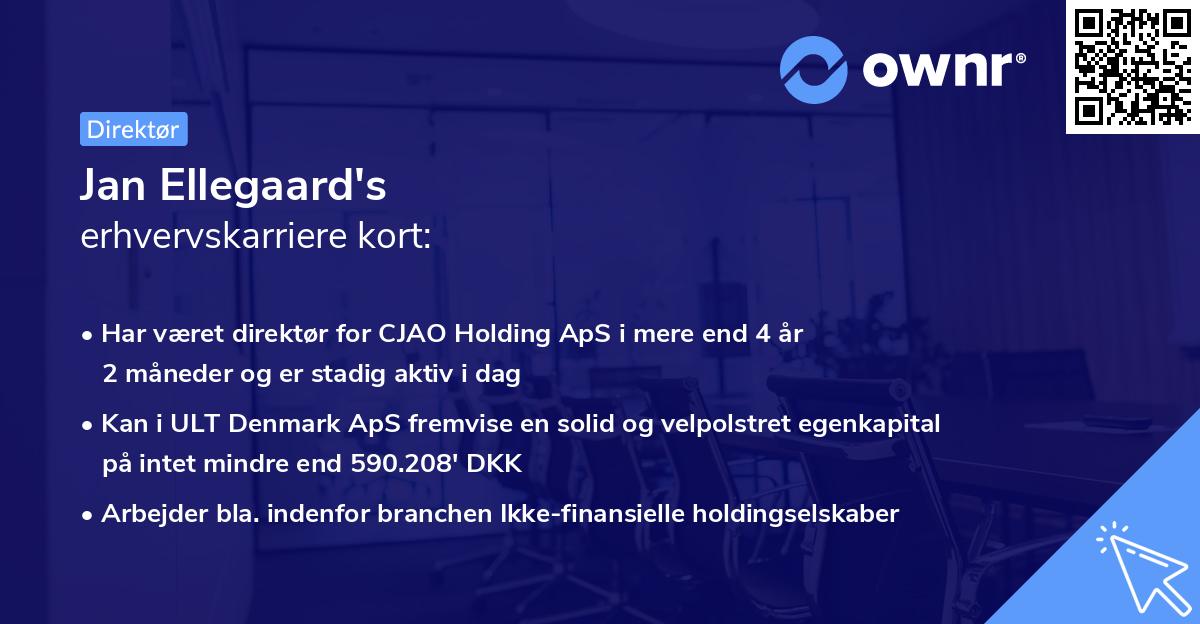 Jan Ellegaard's erhvervskarriere kort