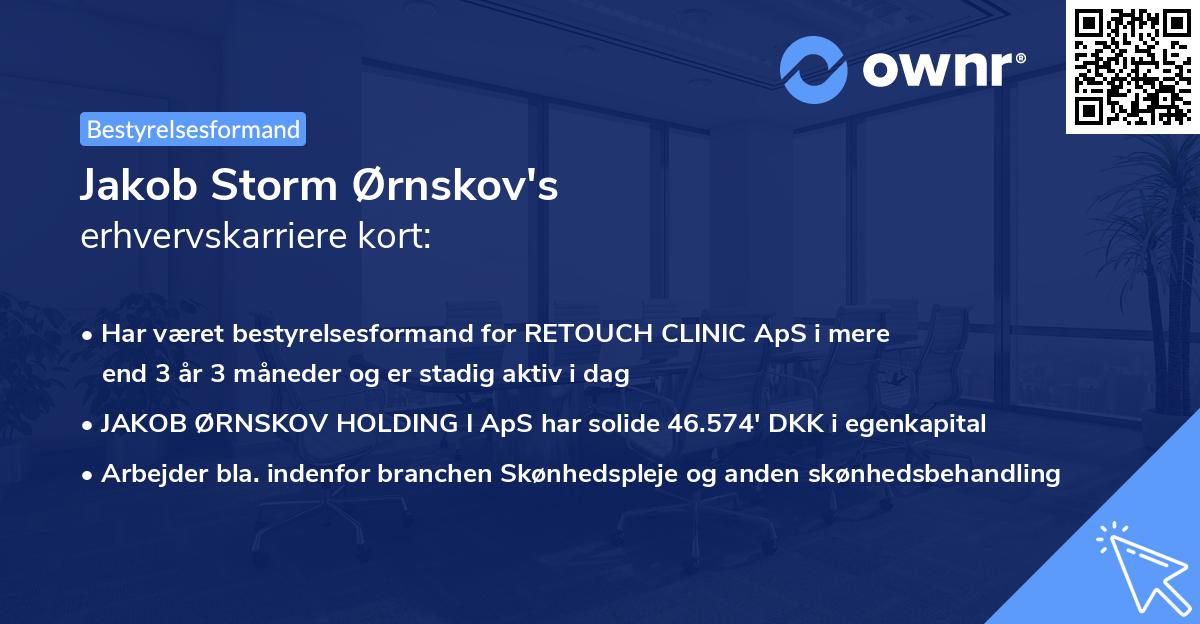 Jakob Storm Ørnskov's erhvervskarriere kort