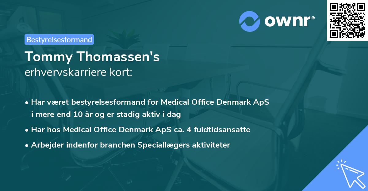 Tommy Thomassen's erhvervskarriere kort
