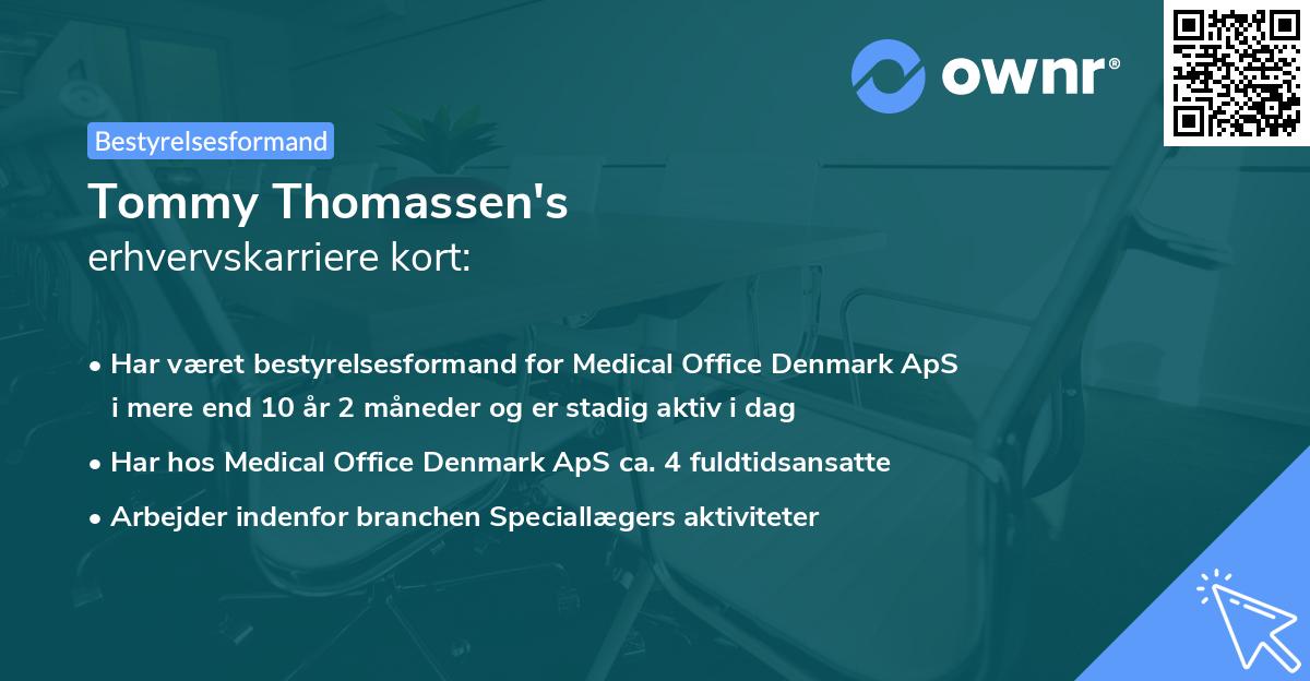 Tommy Thomassen's erhvervskarriere kort