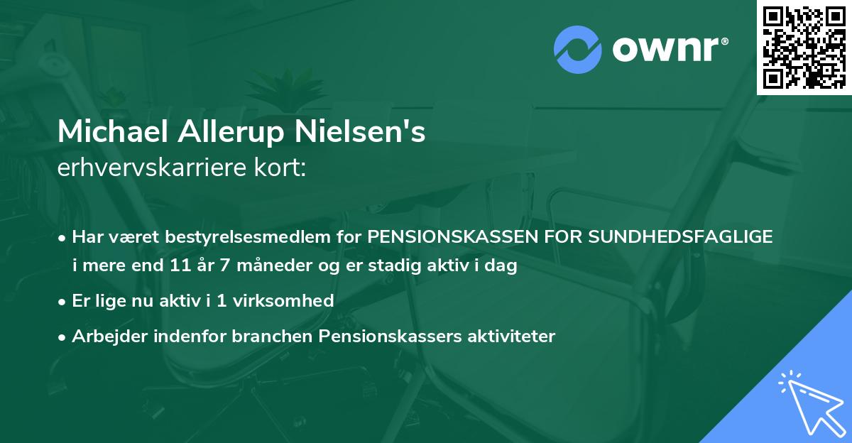 Michael Allerup Nielsen's erhvervskarriere kort