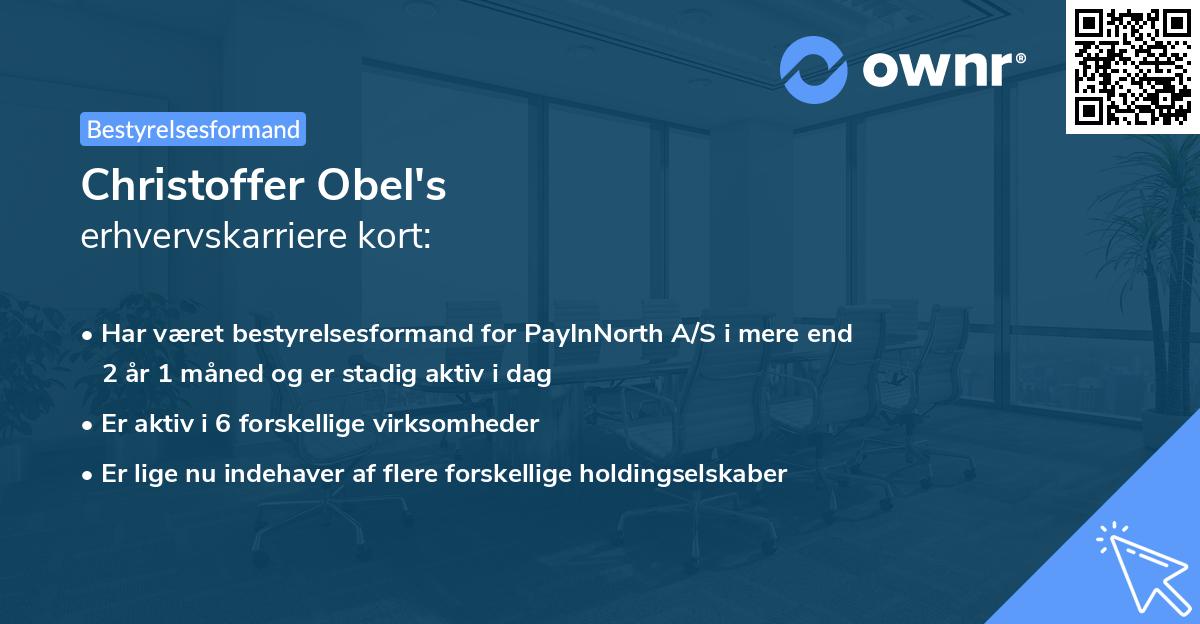 Christoffer Obel's erhvervskarriere kort