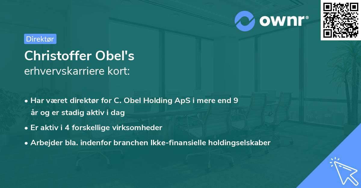 Christoffer Obel's erhvervskarriere kort