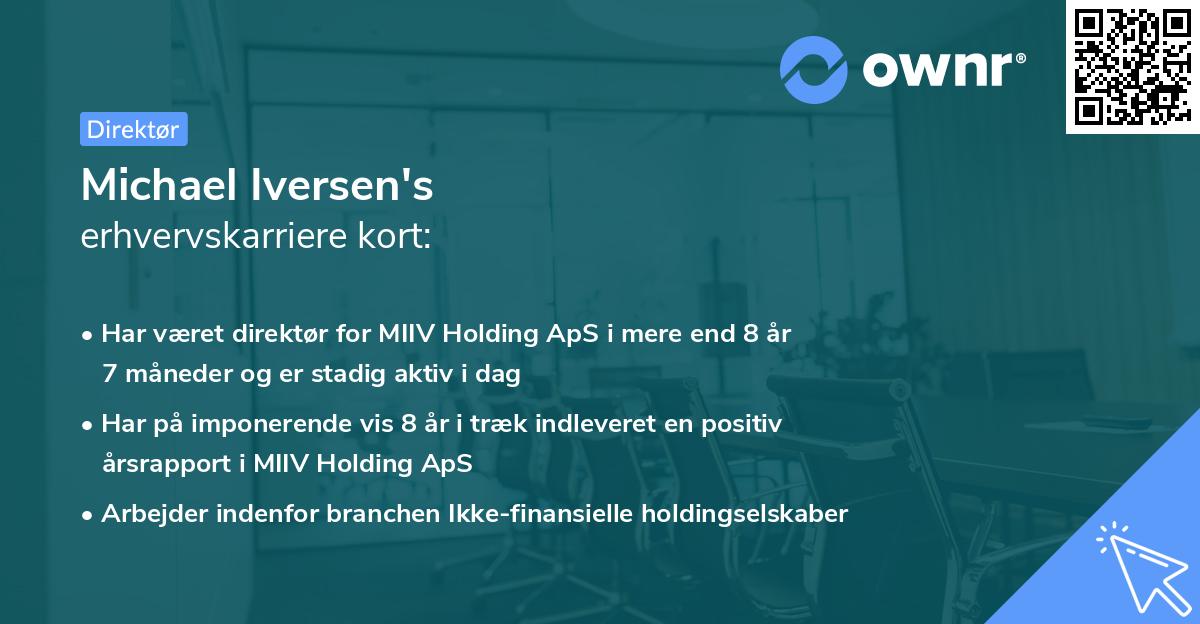 Michael Iversen's erhvervskarriere kort