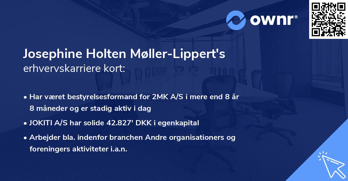 Josephine Holten Møller-Lippert's erhvervskarriere kort