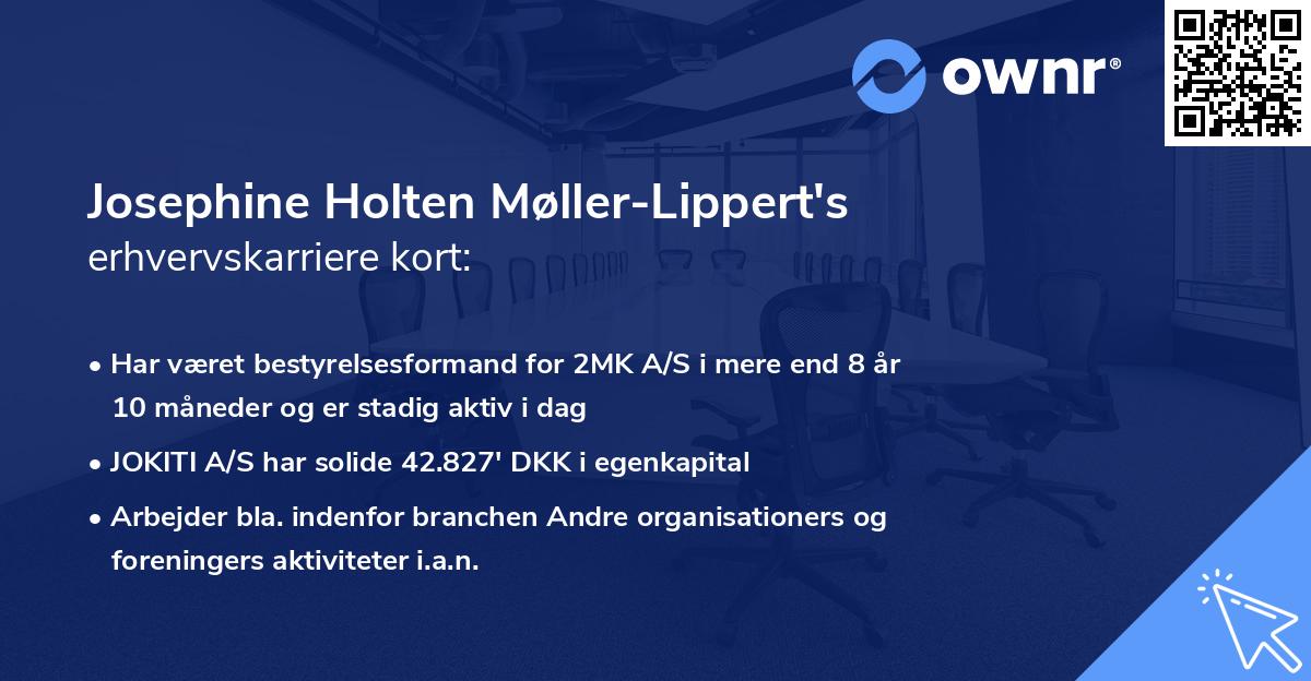 Josephine Holten Møller-Lippert's erhvervskarriere kort