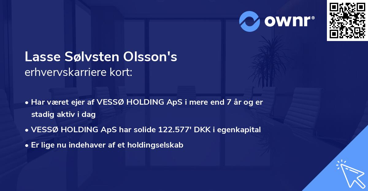 Lasse Sølvsten Olsson's erhvervskarriere kort