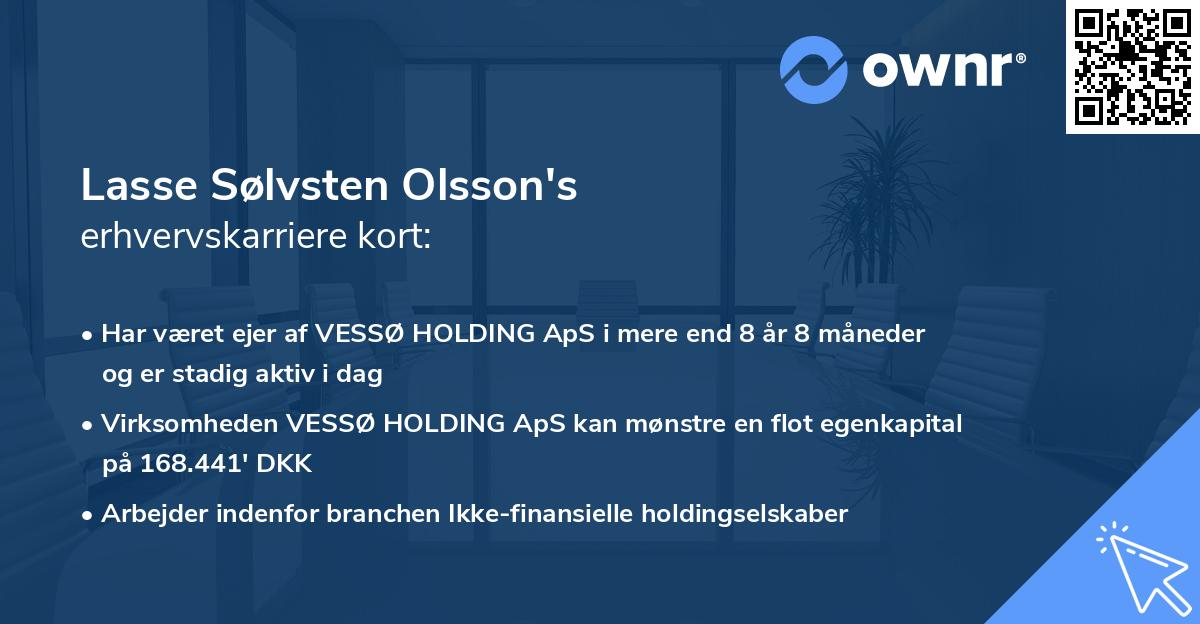 Lasse Sølvsten Olsson's erhvervskarriere kort