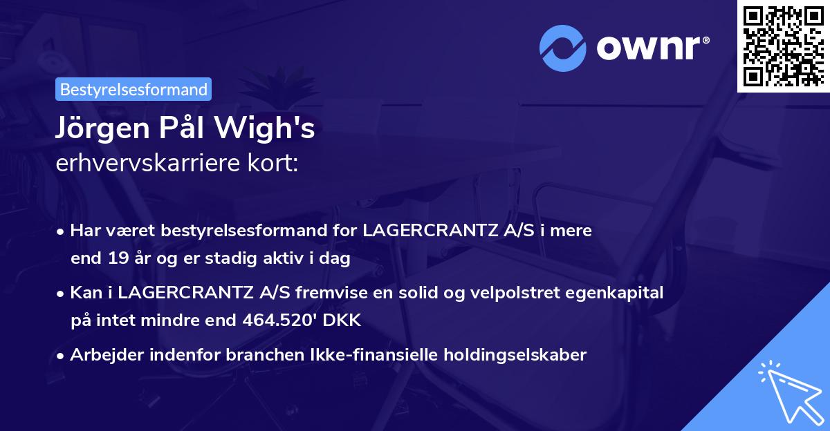 Jörgen Pål Wigh's erhvervskarriere kort