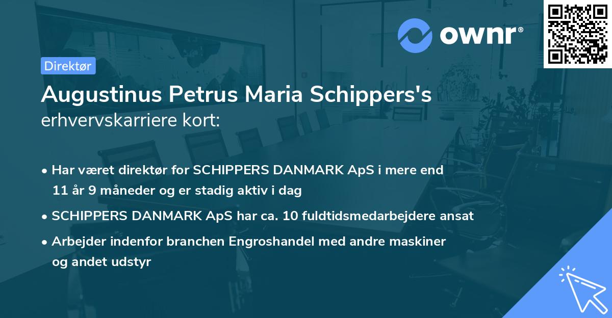 Augustinus Petrus Maria Schippers's erhvervskarriere kort