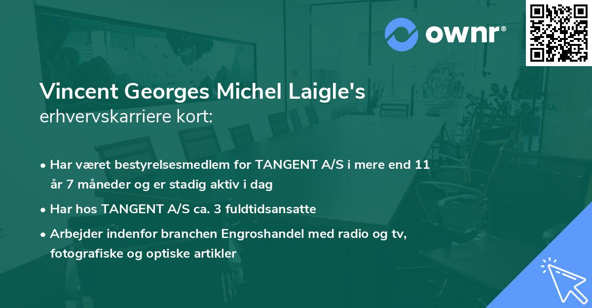 Vincent Georges Michel Laigle's erhvervskarriere kort