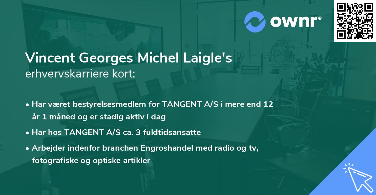 Vincent Georges Michel Laigle's erhvervskarriere kort